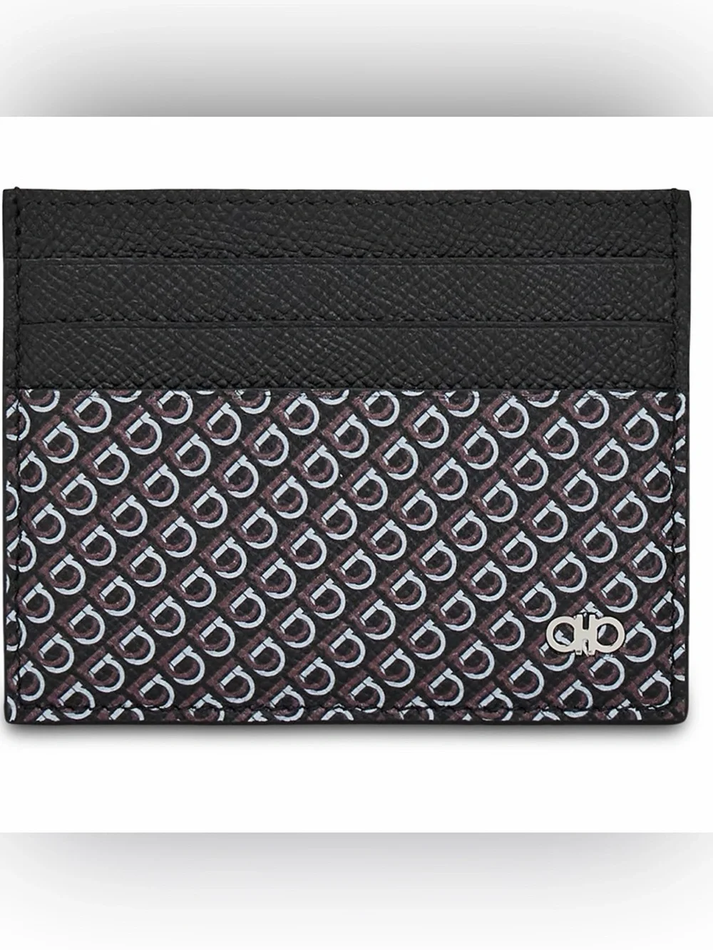 NWT FERRAGAMO Gancini Printed Card Holder